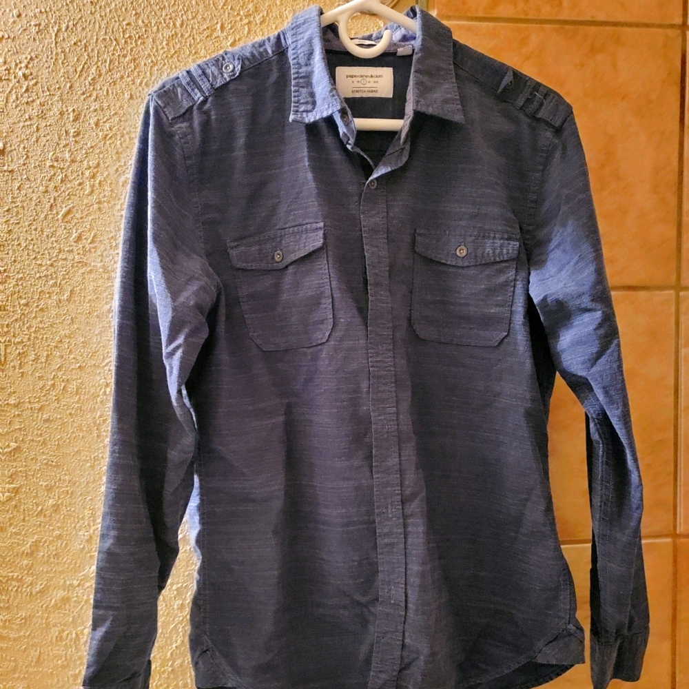 Mens Large Paperdenim&cloth long sleeve shirt